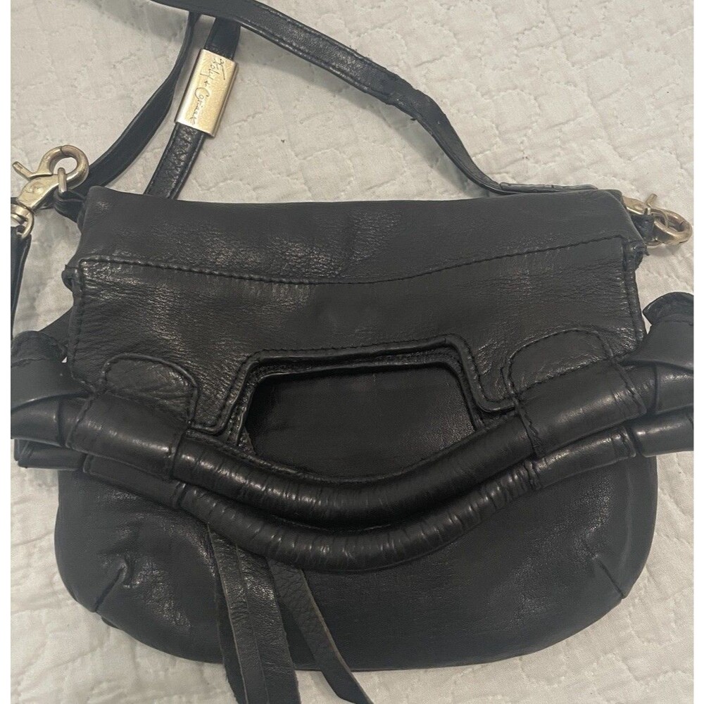 Foley + Corinna Purse Black Pebble Leather City Shoulder Bag Flawed See Pics